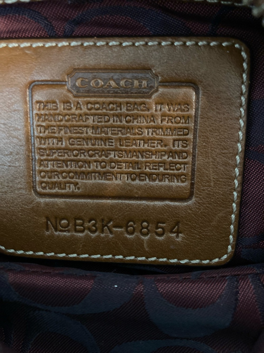 Coach Denim Mini Shoulder Bag with Stripe - Picture 4 of 7